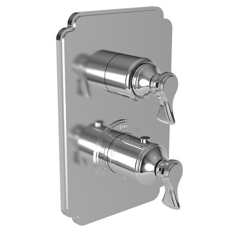 Newport Brass 1/2" Square Thermostatic Trim Plate With Handle in Polished Chrome 3-2533TS/26